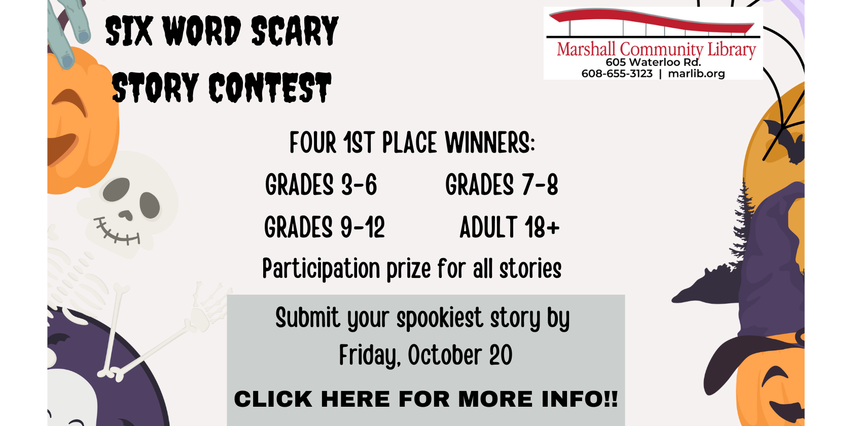 Six word scary stories in October