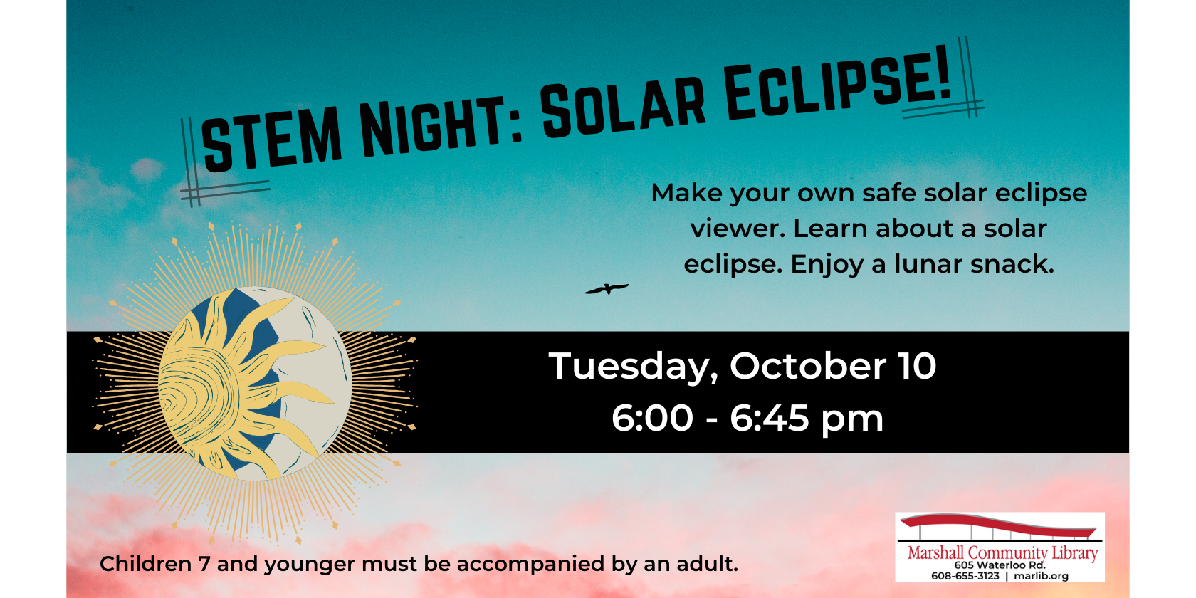 STEM Night: Solar Eclipse Oct. 10, 6pm